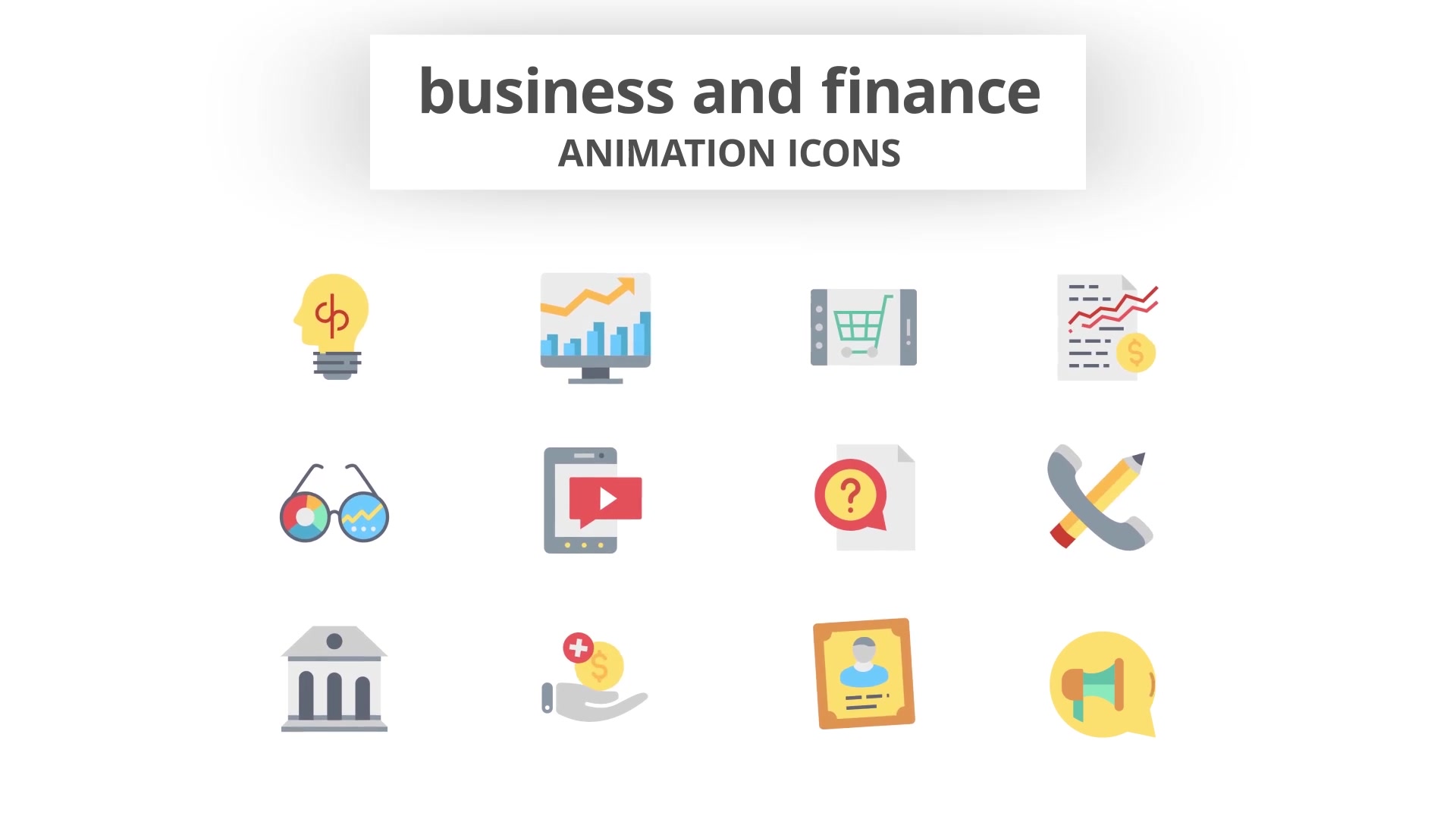 Business and Finance Animation Icons (MOGRT) Videohive 26882629 Premiere Pro Image 6