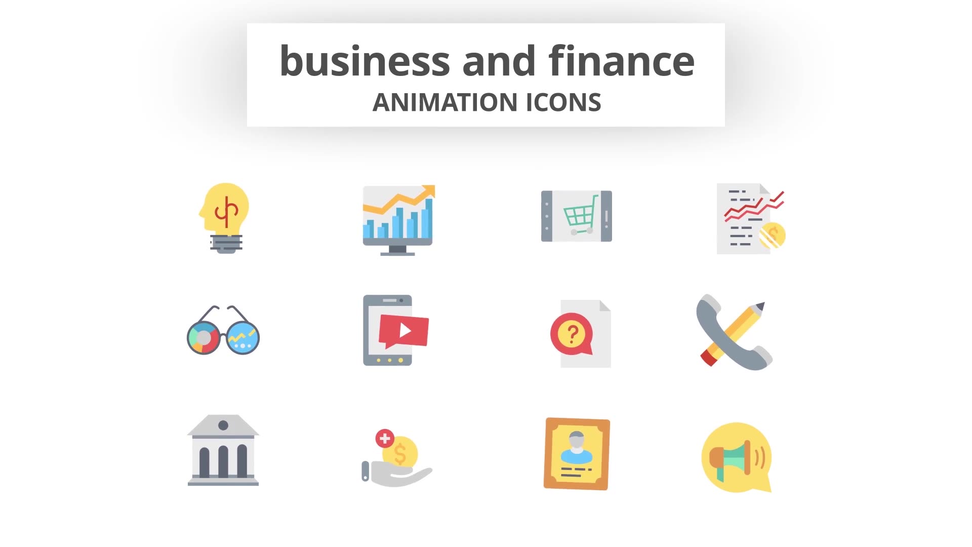 Business and Finance Animation Icons (MOGRT) Videohive 26882629 Premiere Pro Image 9