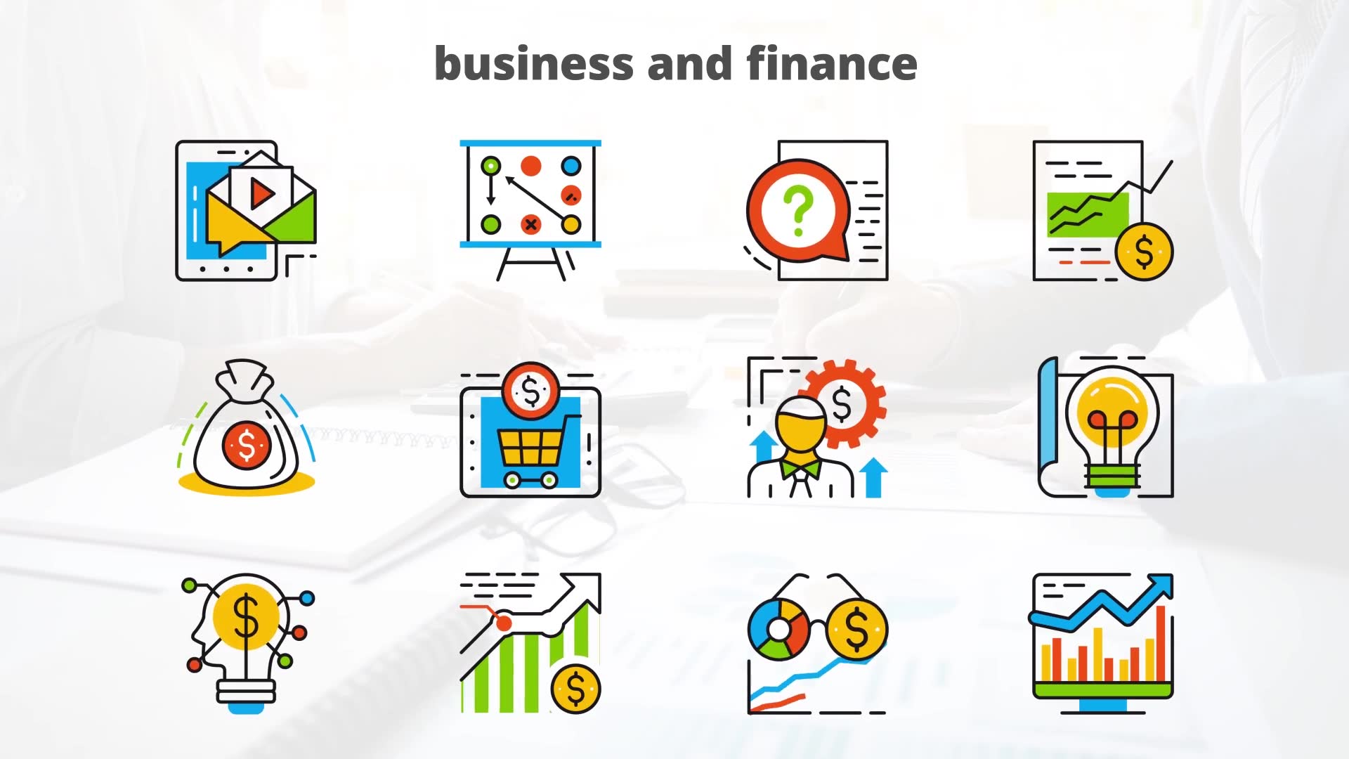 Business and Finance Flat Animated Icons Videohive 24429393 After Effects Image 8