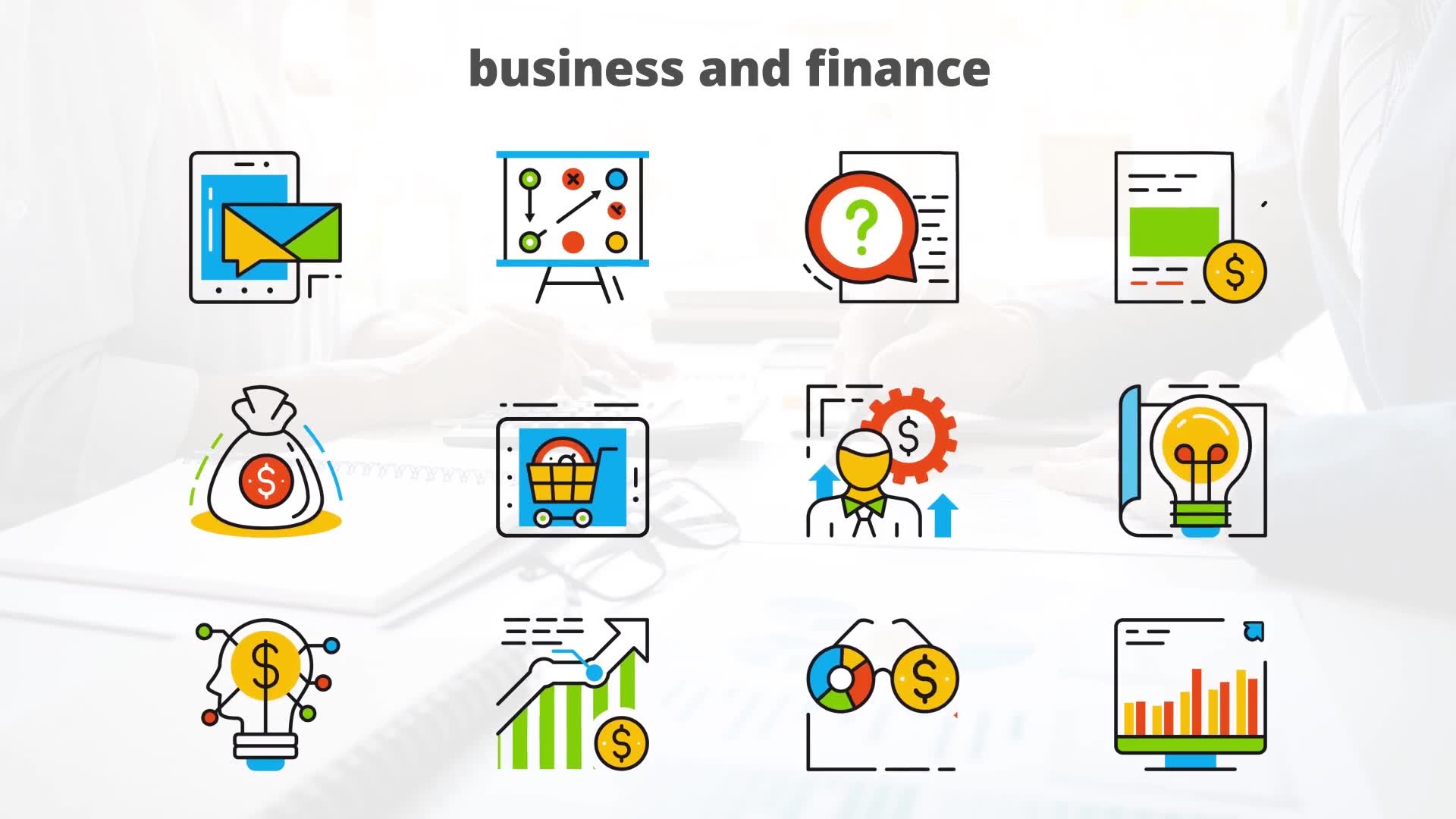 Business and Finance Flat Animated Icons Videohive 24429393 After Effects Image 9