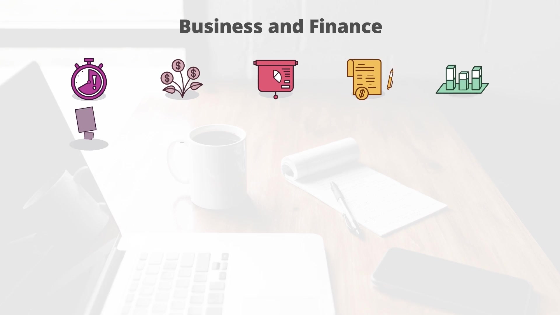Business And Finance Flat Animation Icons (MOGRT) Videohive 23659611 Premiere Pro Image 4