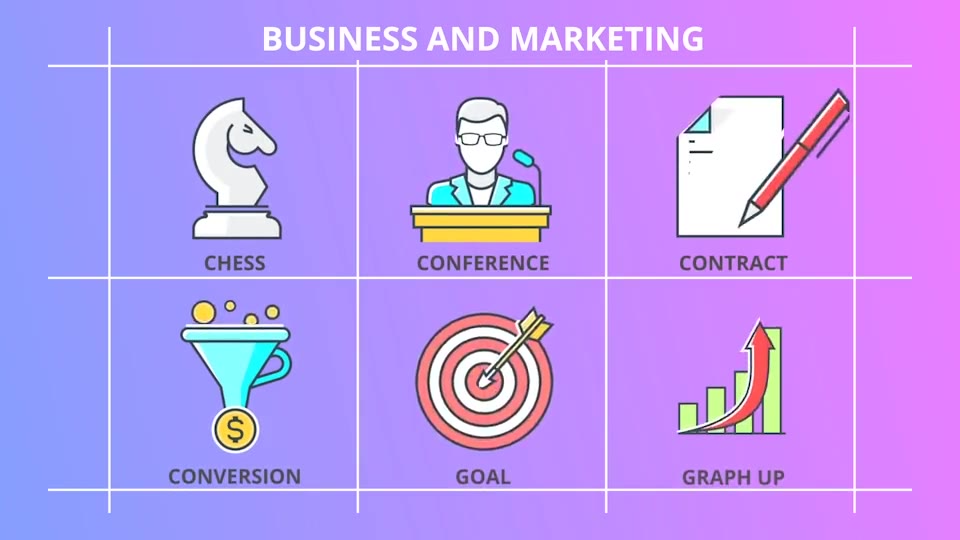 Business And Marketing 30 Animated Icons - Download Videohive 21298270