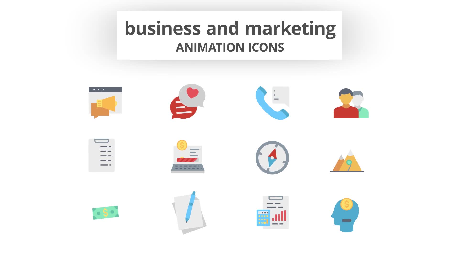 Business and Marketing Animation Icons Videohive 26634384 After Effects Image 10