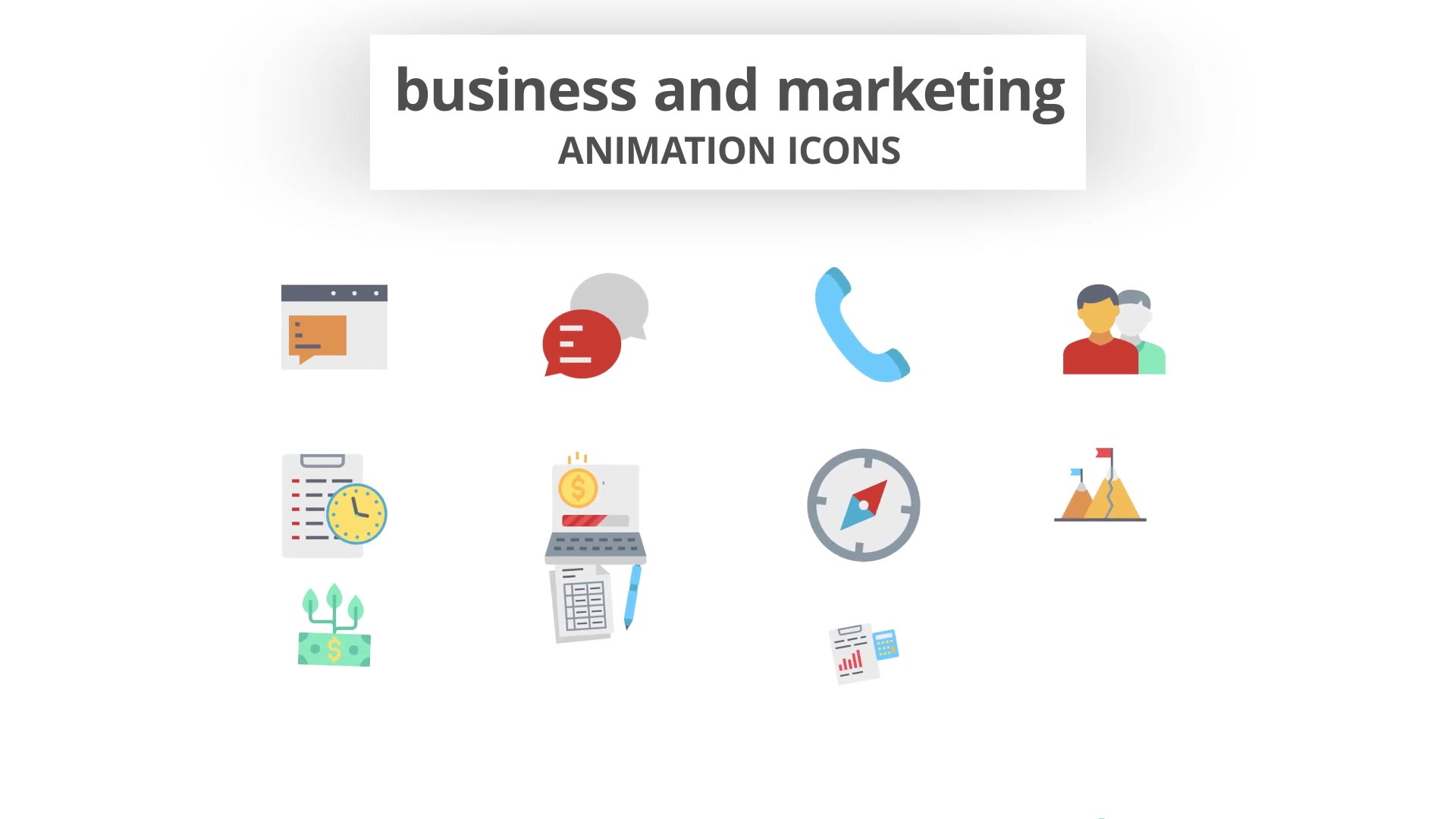 Business and Marketing Animation Icons Videohive 26634384 After Effects Image 4