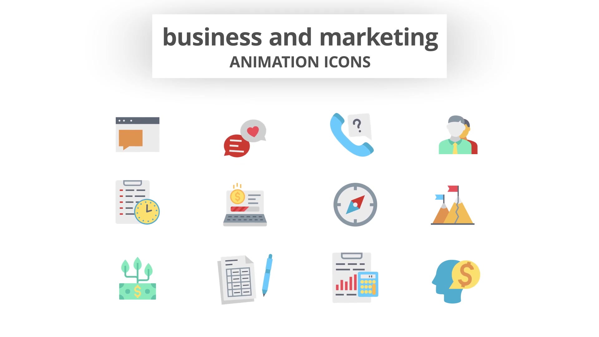 Business and Marketing Animation Icons Videohive 26634384 After Effects Image 6