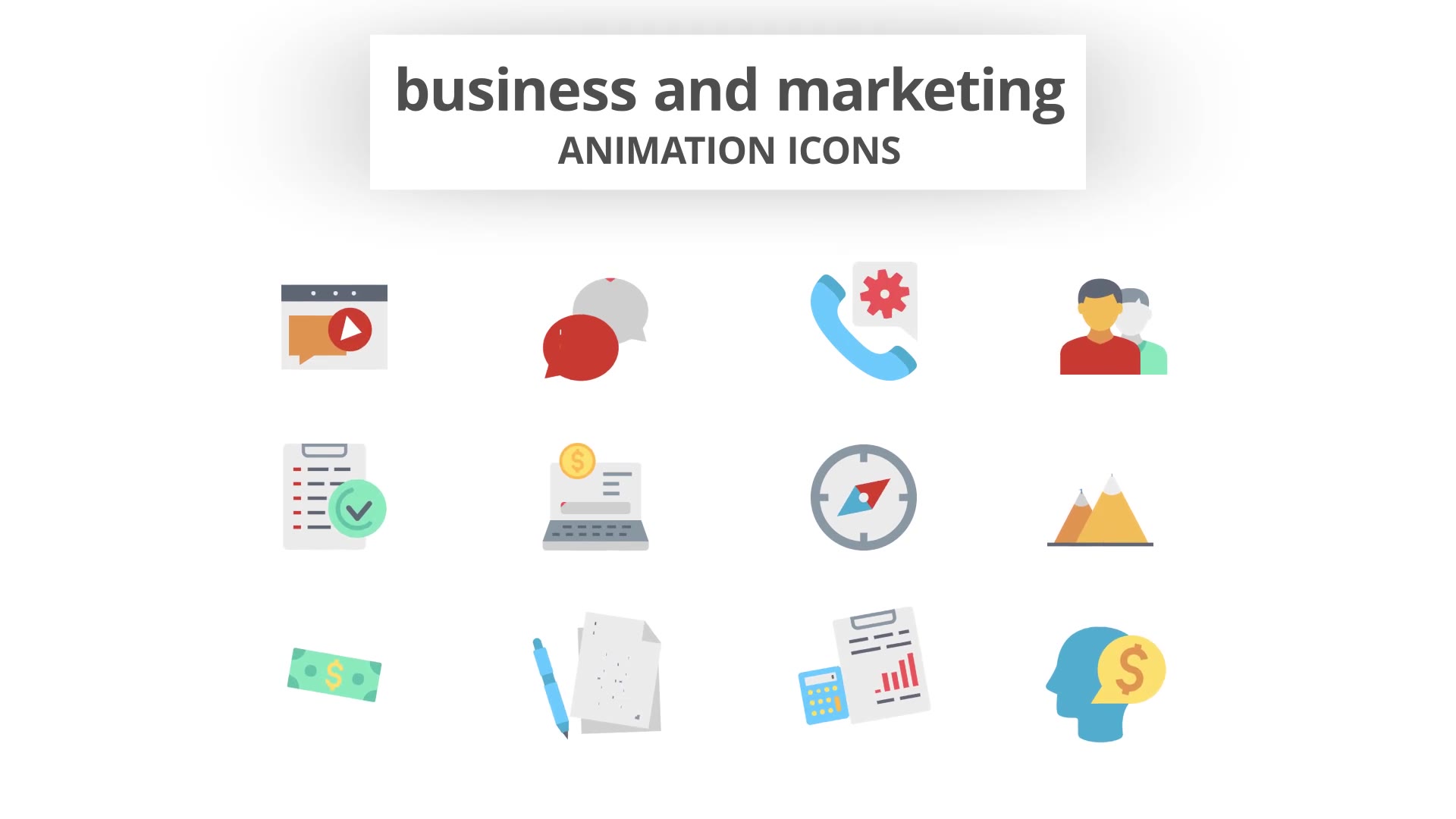 Business and Marketing Animation Icons Videohive 26634384 After Effects Image 7