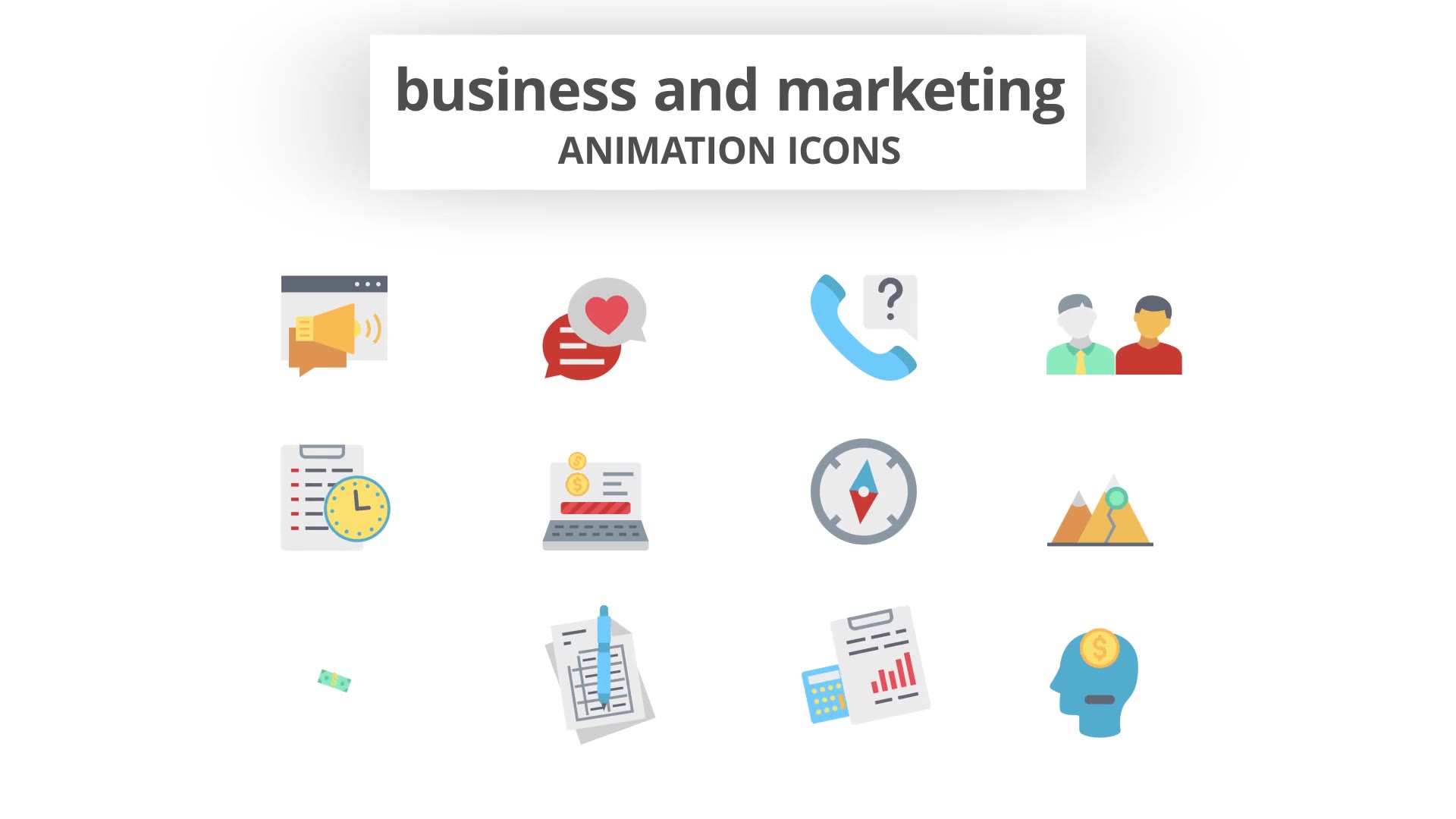 Business and Marketing Animation Icons Videohive 26634384 After Effects Image 8