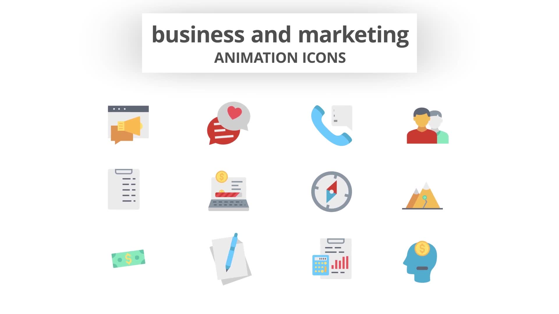 Business and Marketing Animation Icons (MOGRT) Videohive 26755619 Premiere Pro Image 10