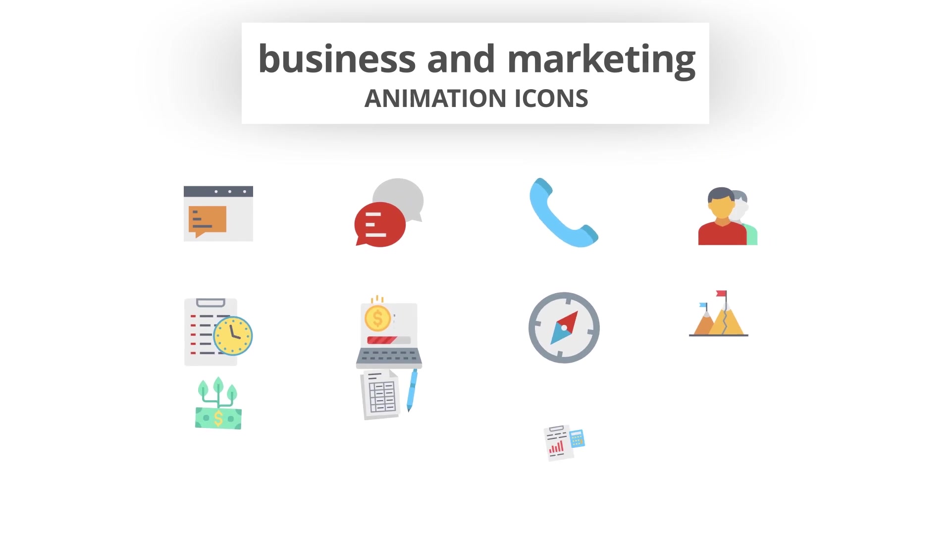 Business and Marketing Animation Icons (MOGRT) Videohive 26755619 Premiere Pro Image 4