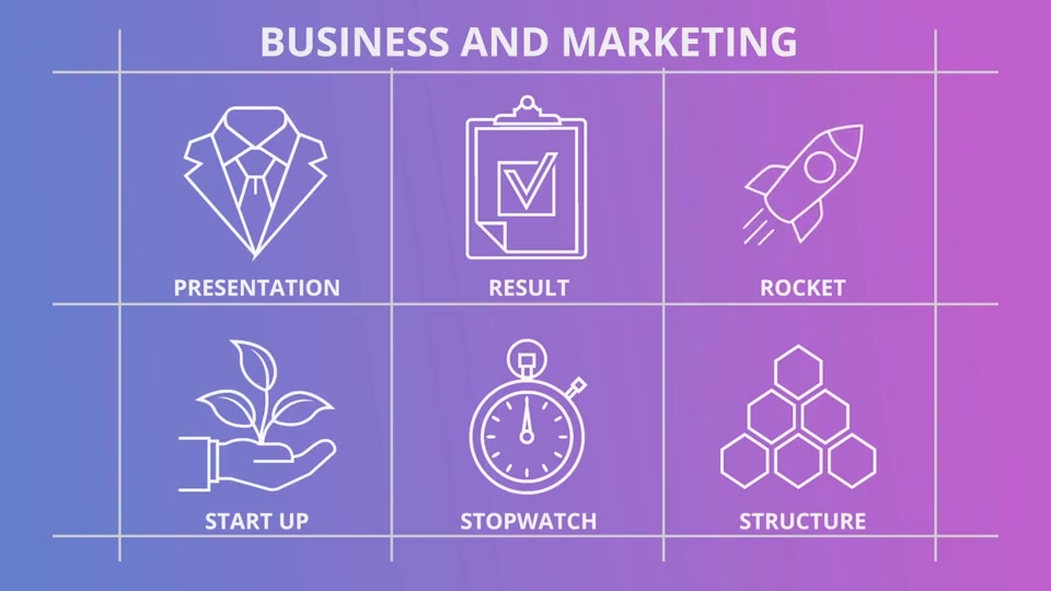 Business And Marketing Outline Icons - Download Videohive 21291152