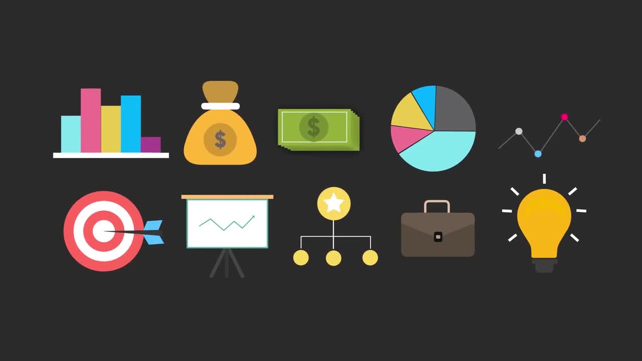 Business Animated Icons Videohive 33569648 Apple Motion Image 1
