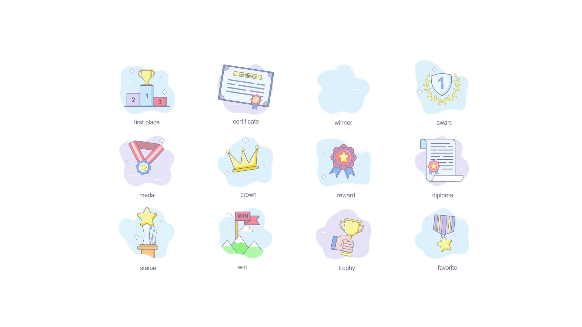 Business award Animation Icons Videohive 34760772 After Effects Image 4