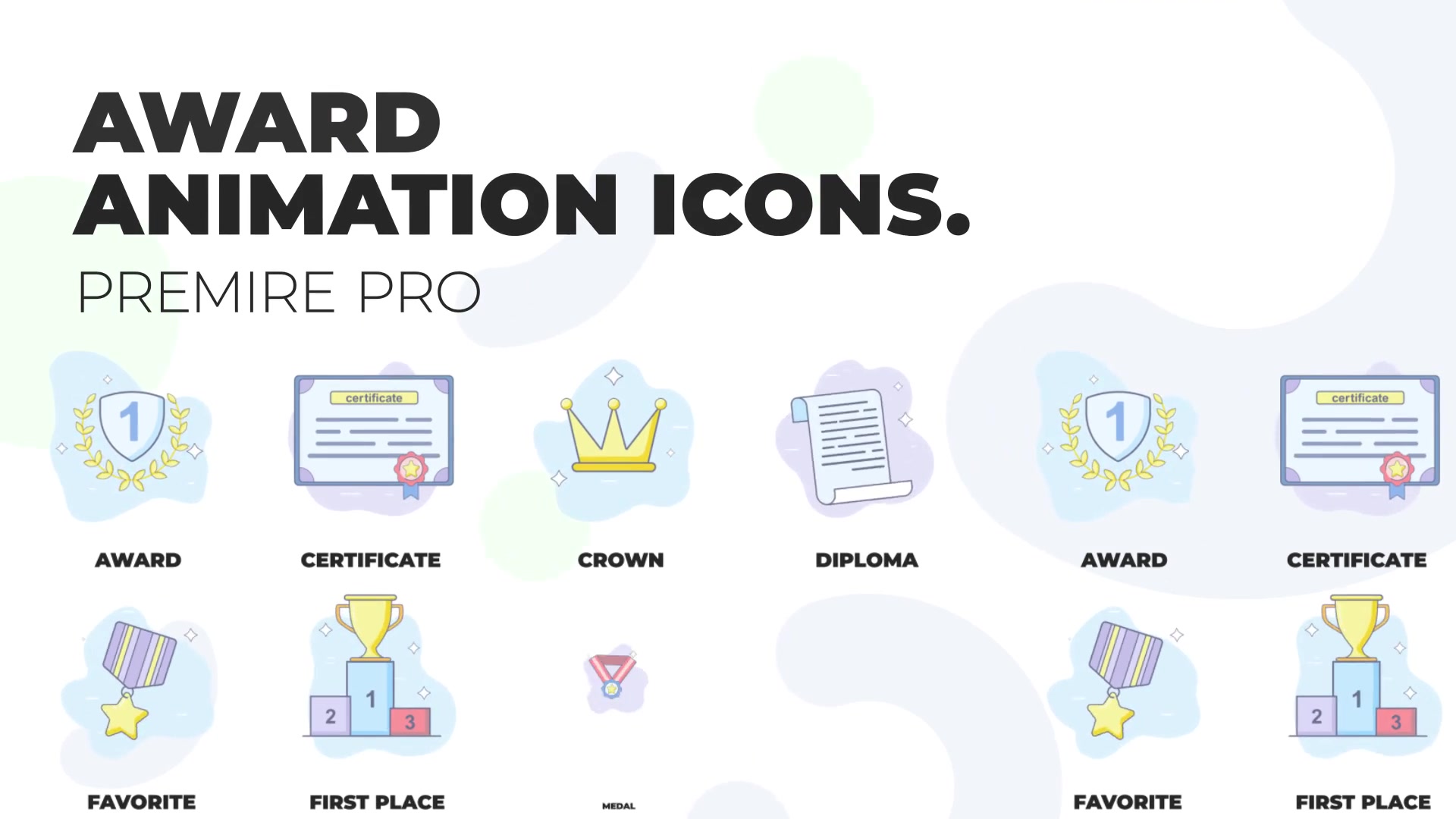 Business award Animation Icons (MOGRT) Videohive 36272443 Premiere Pro Image 2