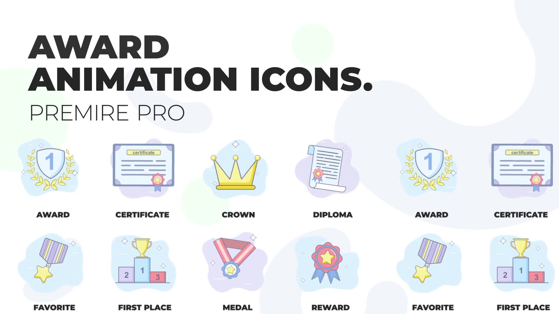 Business award Animation Icons (MOGRT) Videohive 36272443 Premiere Pro Image 3
