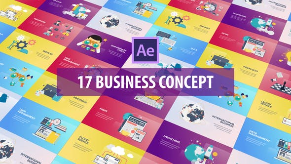 Business Concept Flat Animation - Videohive Download 26215742