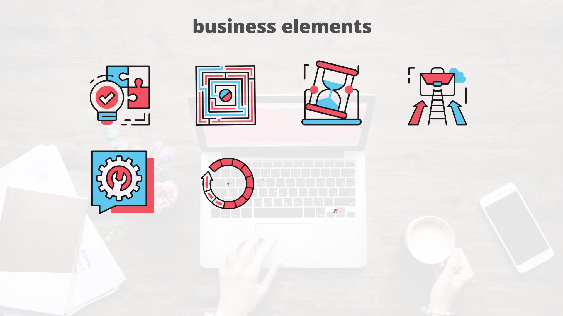 Business Elements – Thin Line Icons - Download Videohive 23455639