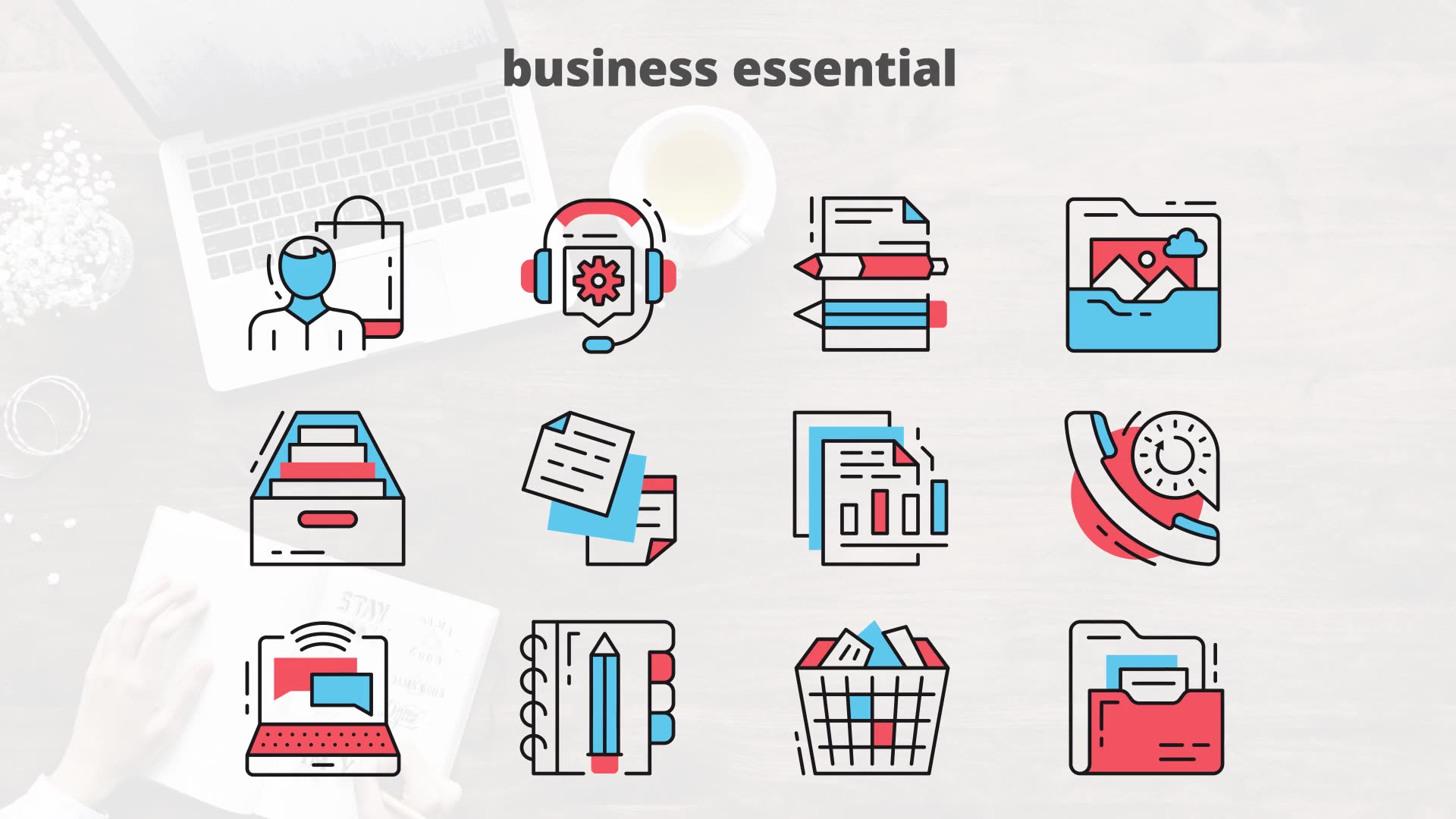 Business Essential Thin Line Icons - Download Videohive 23454667