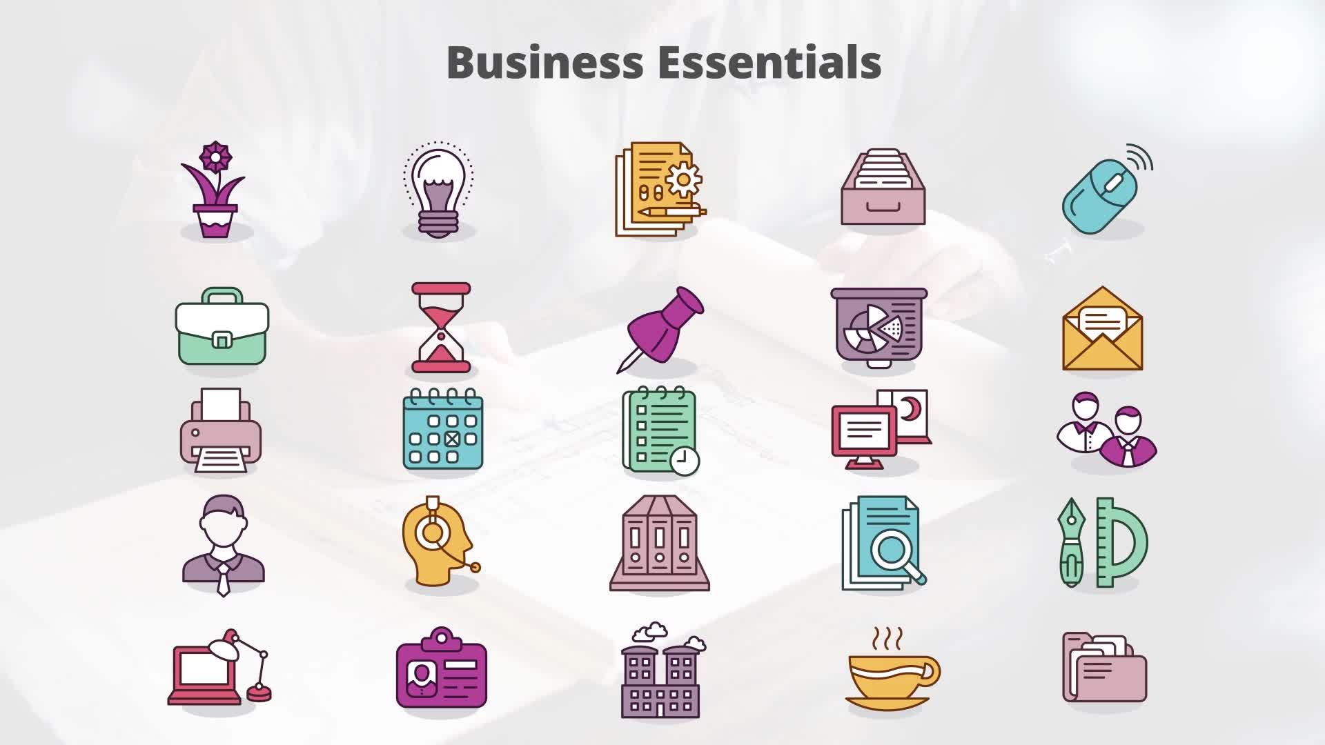 Business Essentials – Flat Animation Icons (MOGRT) Videohive 23662294 Premiere Pro Image 10