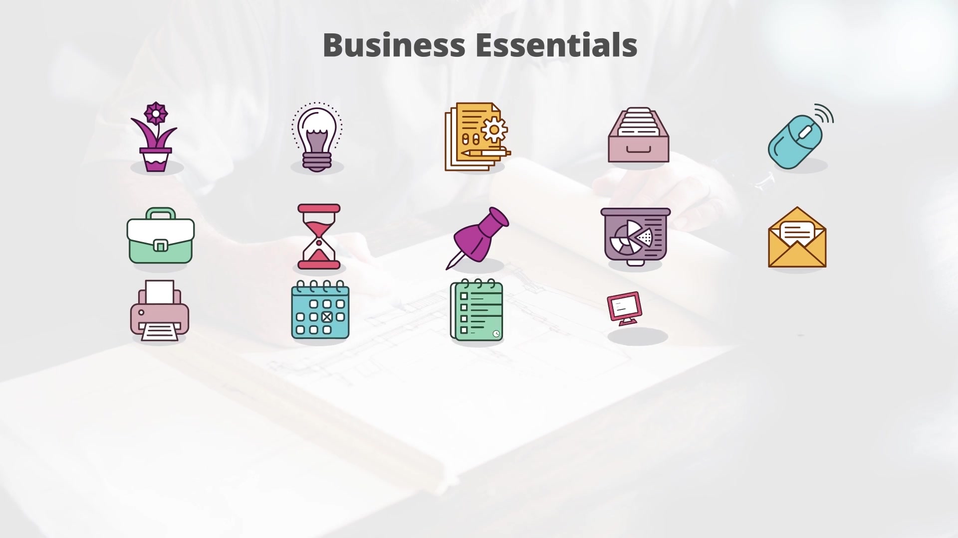 Business Essentials – Flat Animation Icons (MOGRT) Videohive 23662294 Premiere Pro Image 6