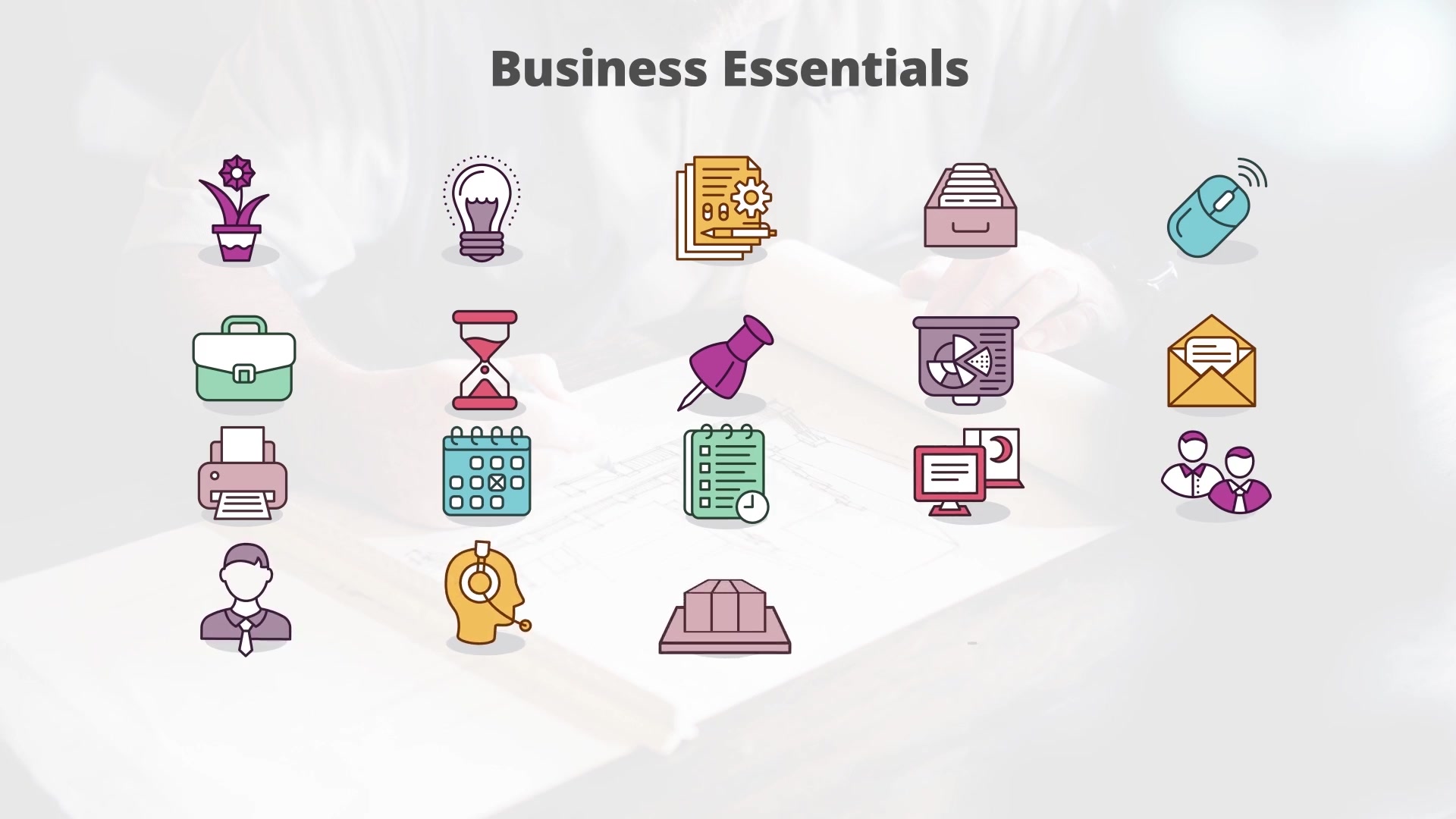 Business Essentials – Flat Animation Icons (MOGRT) Videohive 23662294 Premiere Pro Image 7