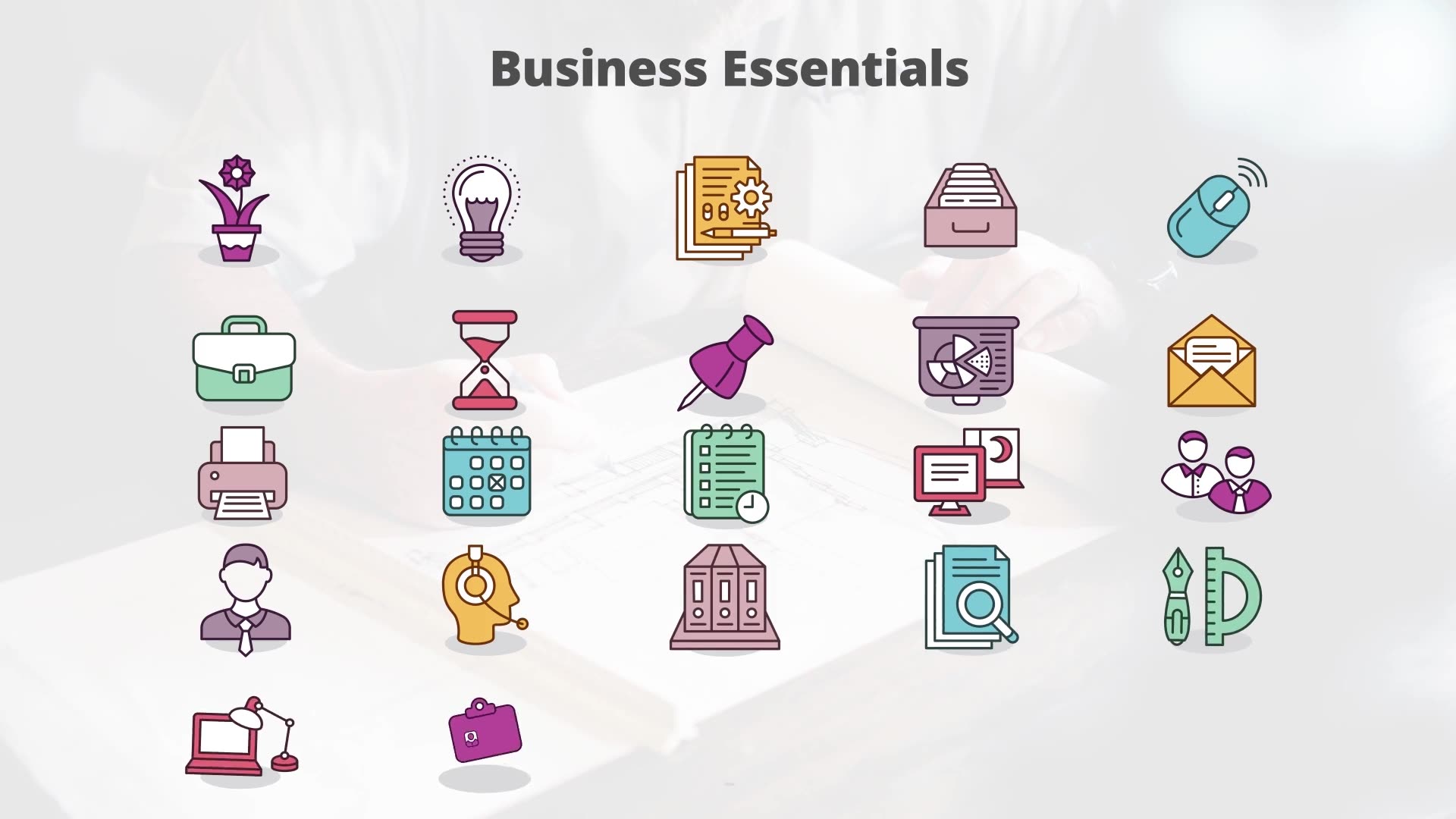 Business Essentials – Flat Animation Icons (MOGRT) Videohive 23662294 Premiere Pro Image 8