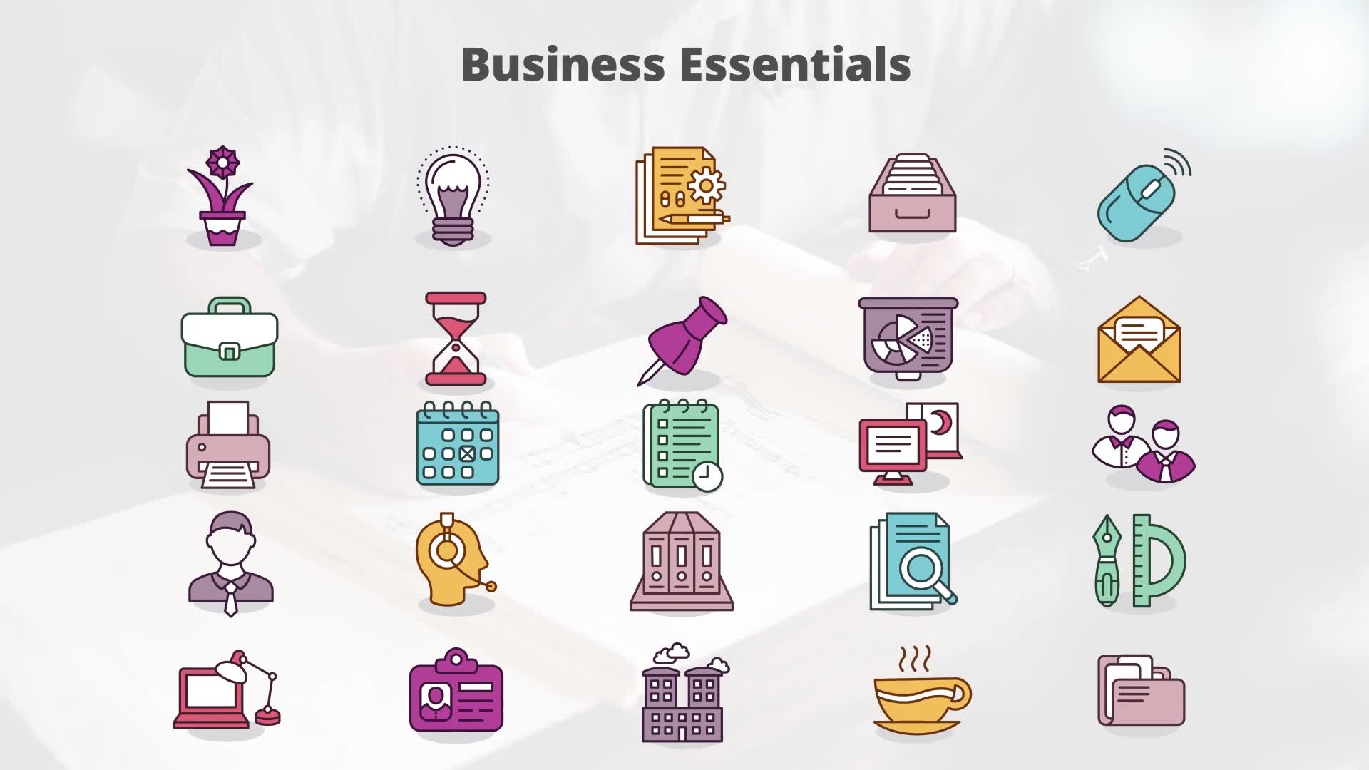 Business Essentials – Flat Animation Icons (MOGRT) Videohive 23662294 Premiere Pro Image 9