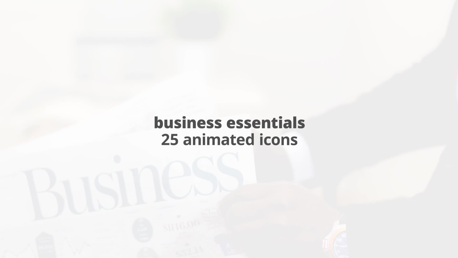 Business Essentials – Thin Line Icons Videohive 23595923 After Effects Image 2