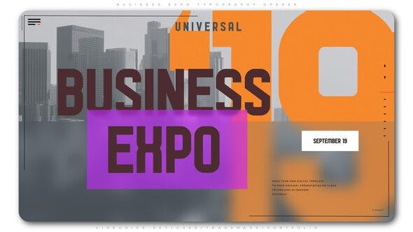 Business Expo Typography Opener - 24037056 Download Videohive