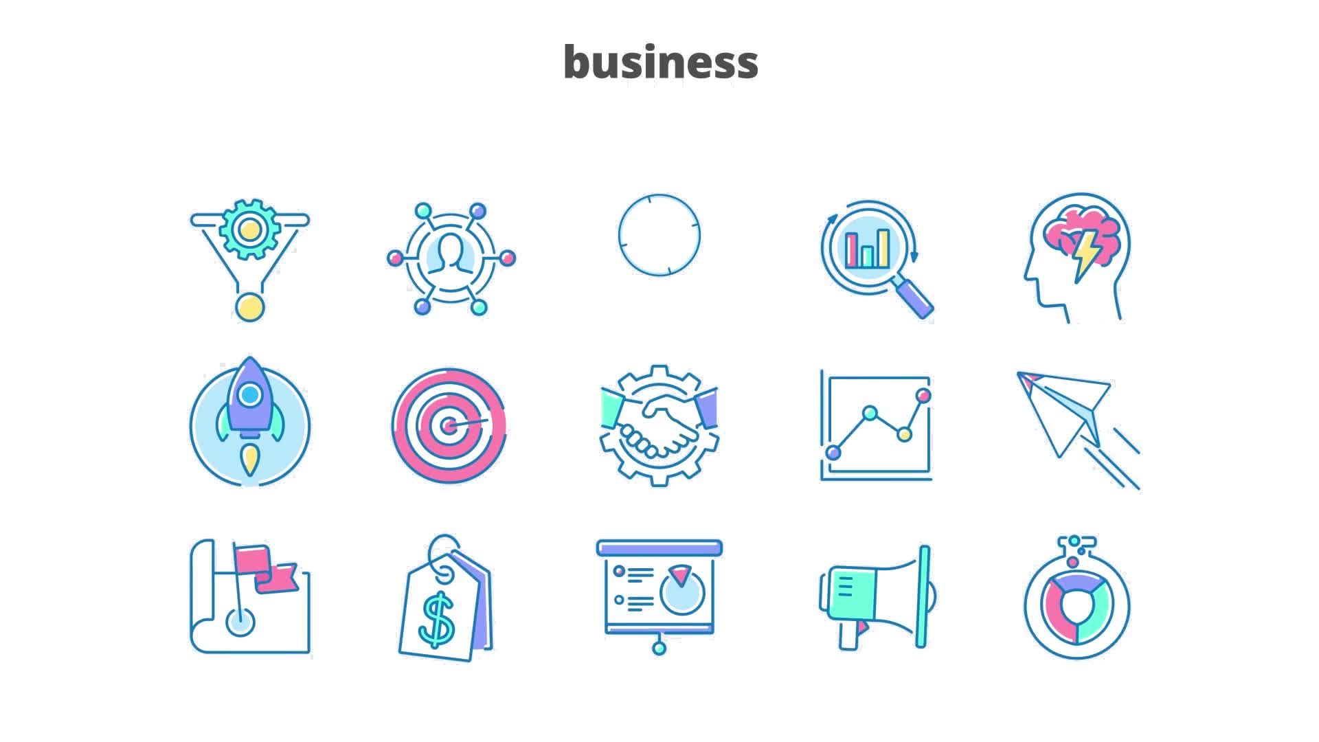 Business Filled Outline Animated Icons Videohive 26929919 After Effects Image 10