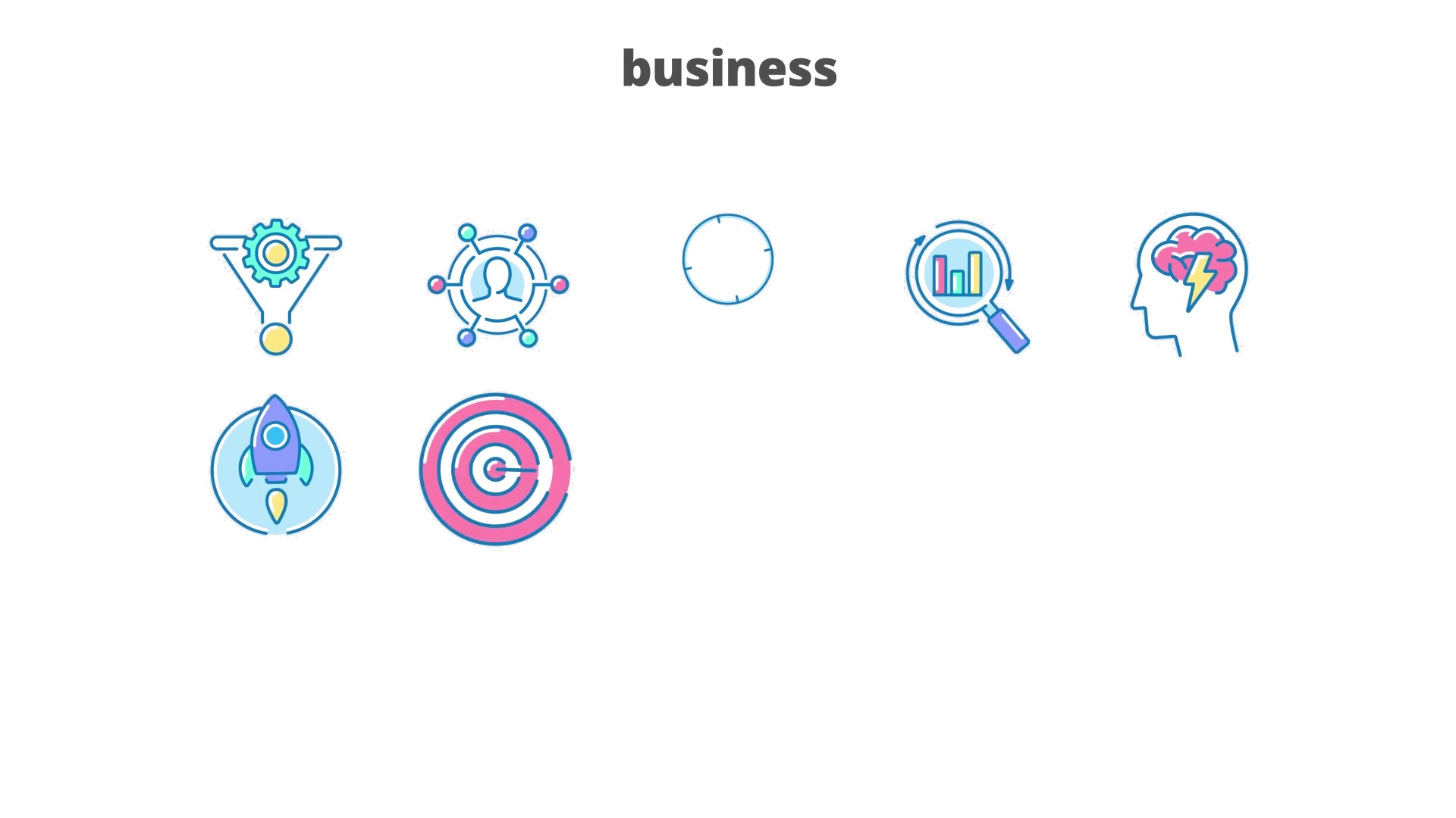 Business Filled Outline Animated Icons Videohive 26929919 After Effects Image 5