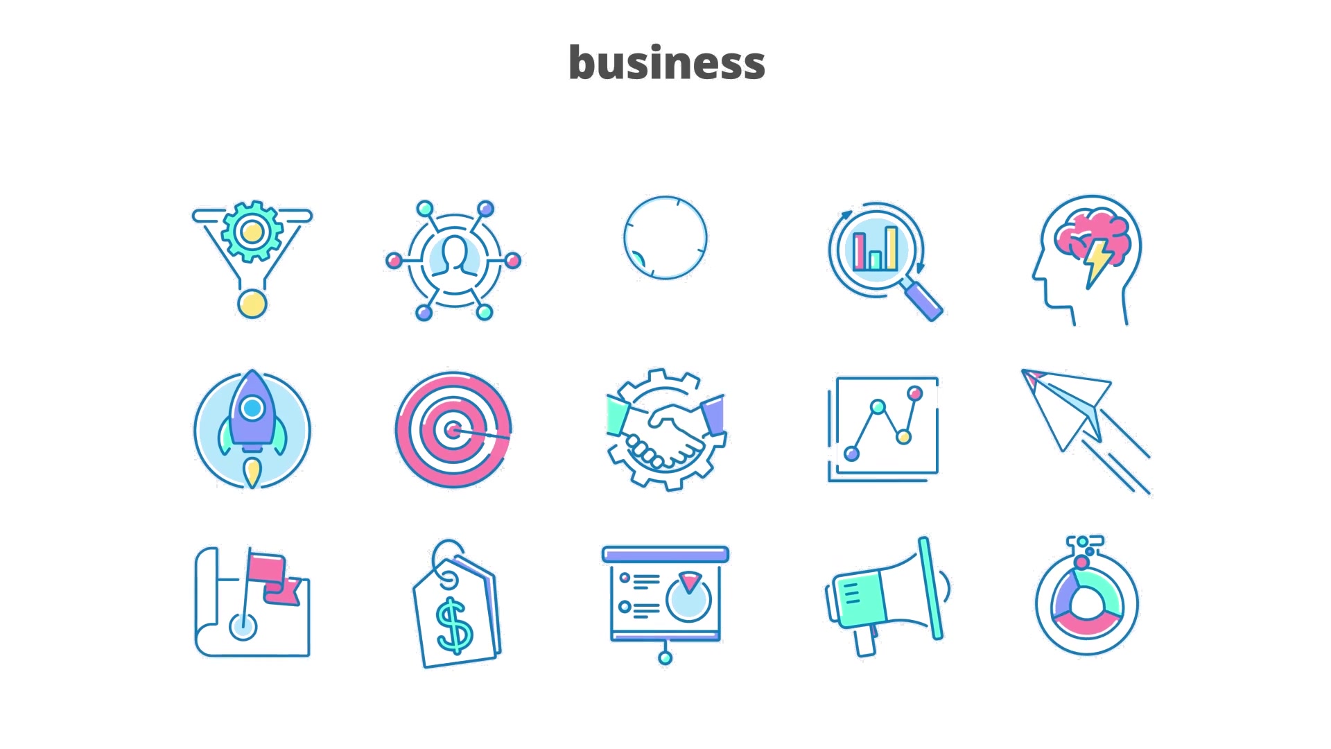 Business Filled Outline Animated Icons Videohive 26929919 After Effects Image 7
