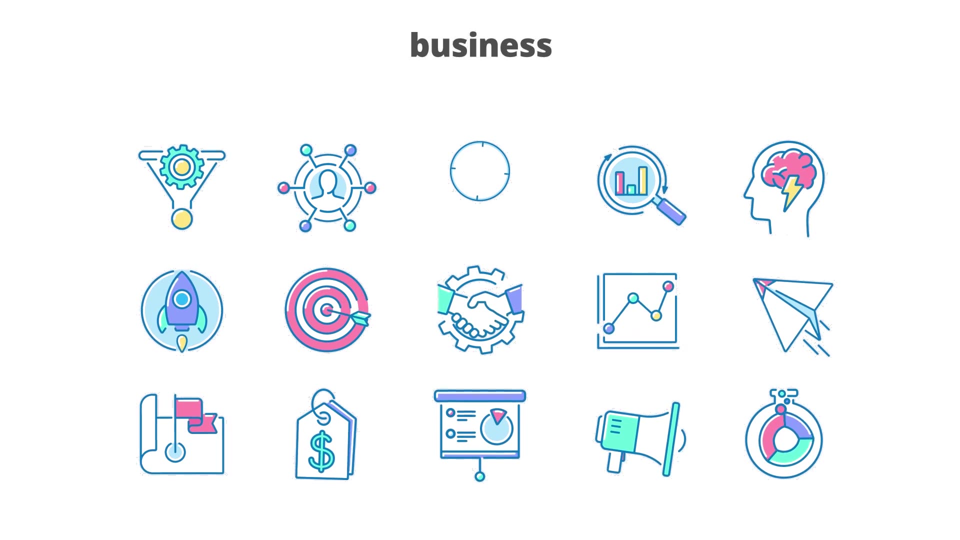 Business Filled Outline Animated Icons Videohive 26929919 After Effects Image 8
