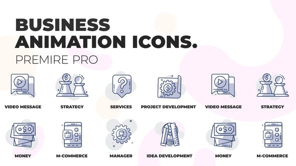 Business & Finance Animation Icons (MOGRT) - 36354648 Download Videohive
