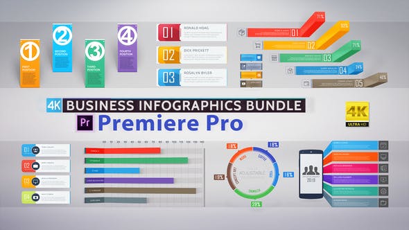 Business Infographics Bundle PremierePro - 23380848 Videohive Download