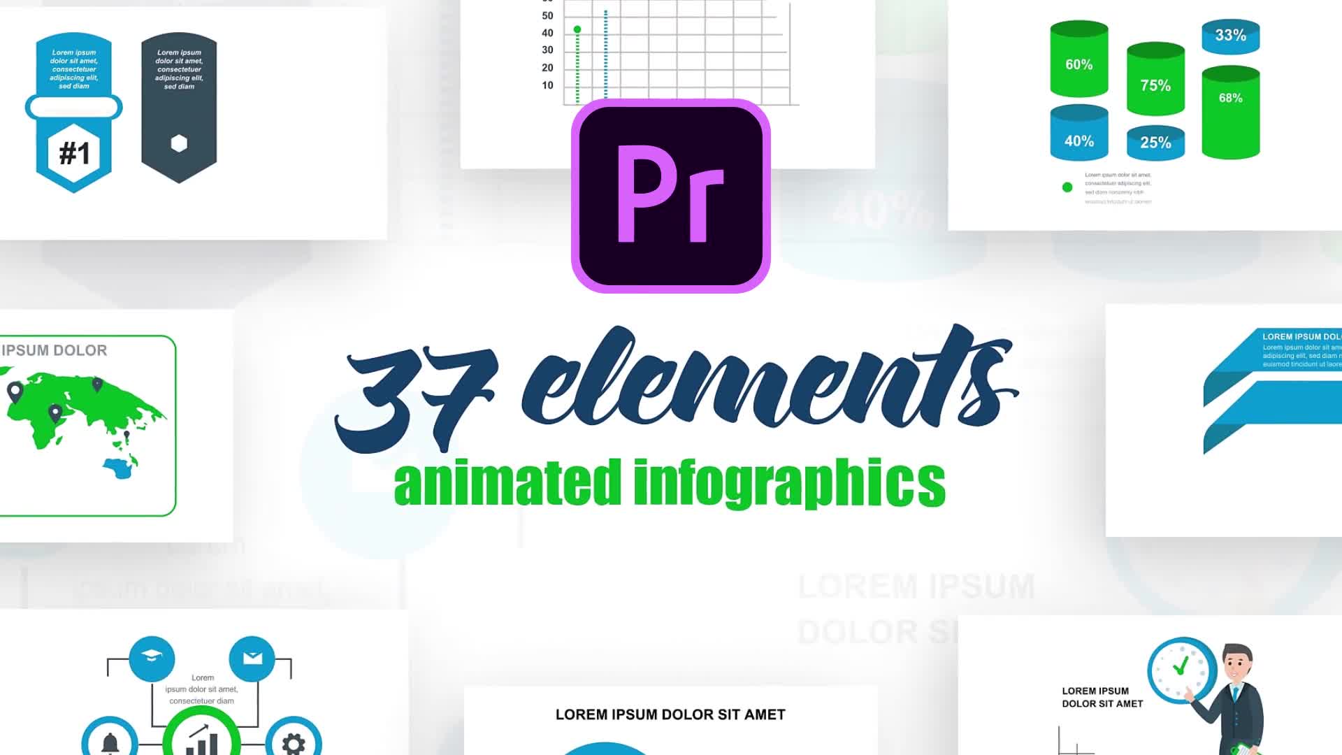 Business Infographics Vol.39 for Premiere Pro Videohive 27526098 Premiere Pro Image 1