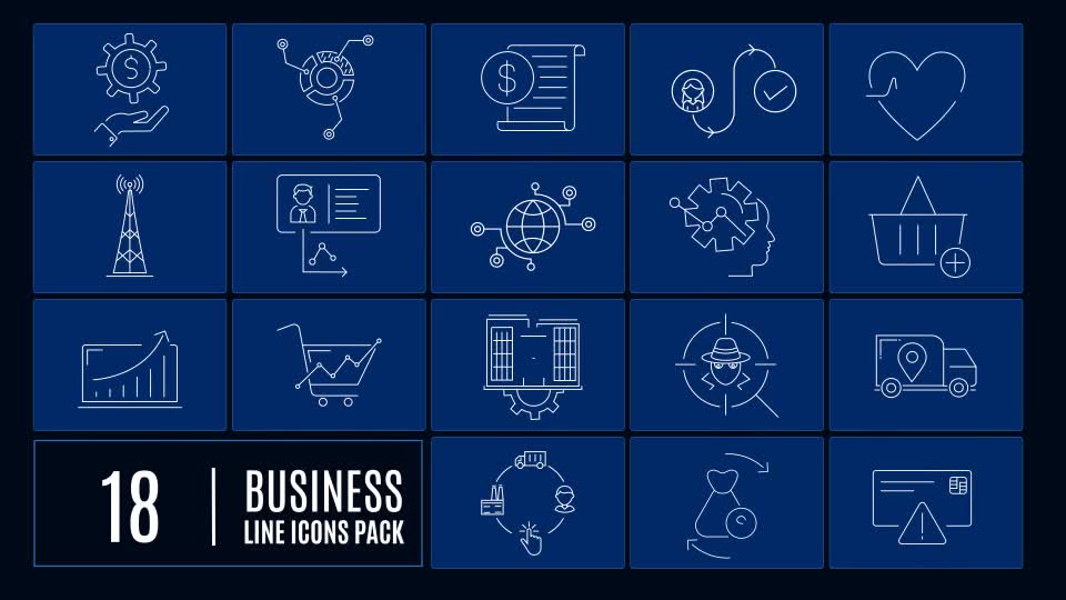 Business Line Icons Videohive 26185416 Premiere Pro Image 1