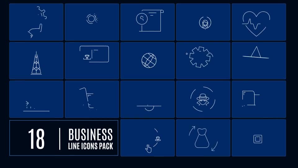 Business Line Icons Videohive 26185416 Premiere Pro Image 2