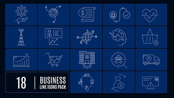 Business Line Icons - Download 26185416 Videohive