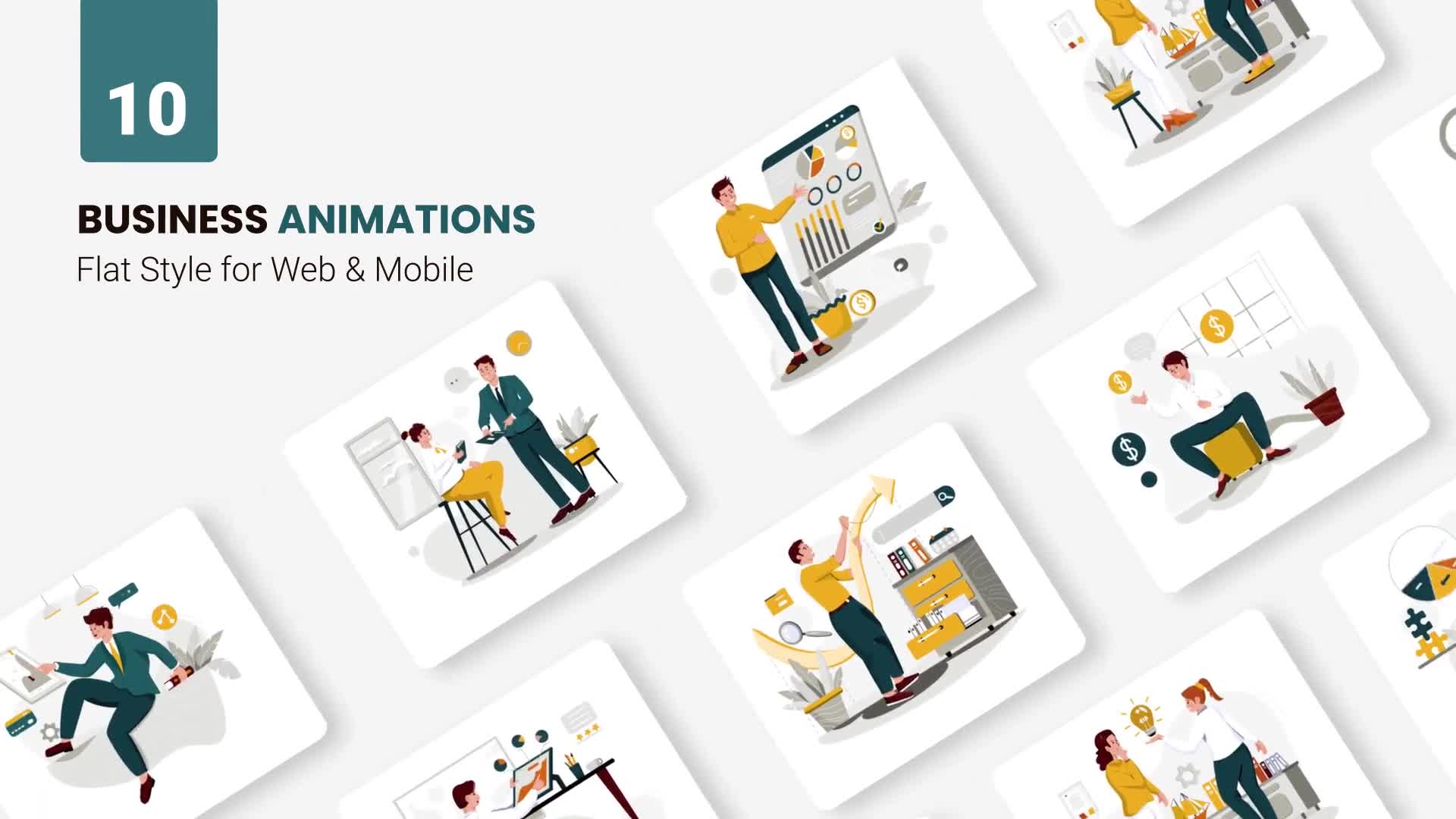 Business Maketing Animations Flat Concept Videohive 37660010 After Effects Image 1