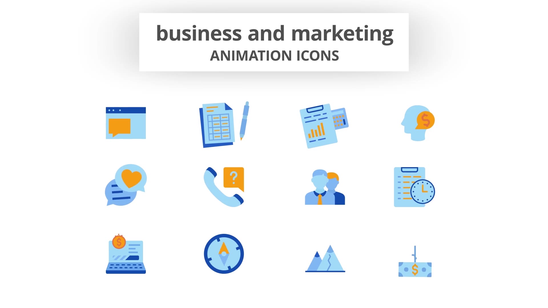 Business & Marketing Animation Icons Videohive 28168066 After Effects Image 6