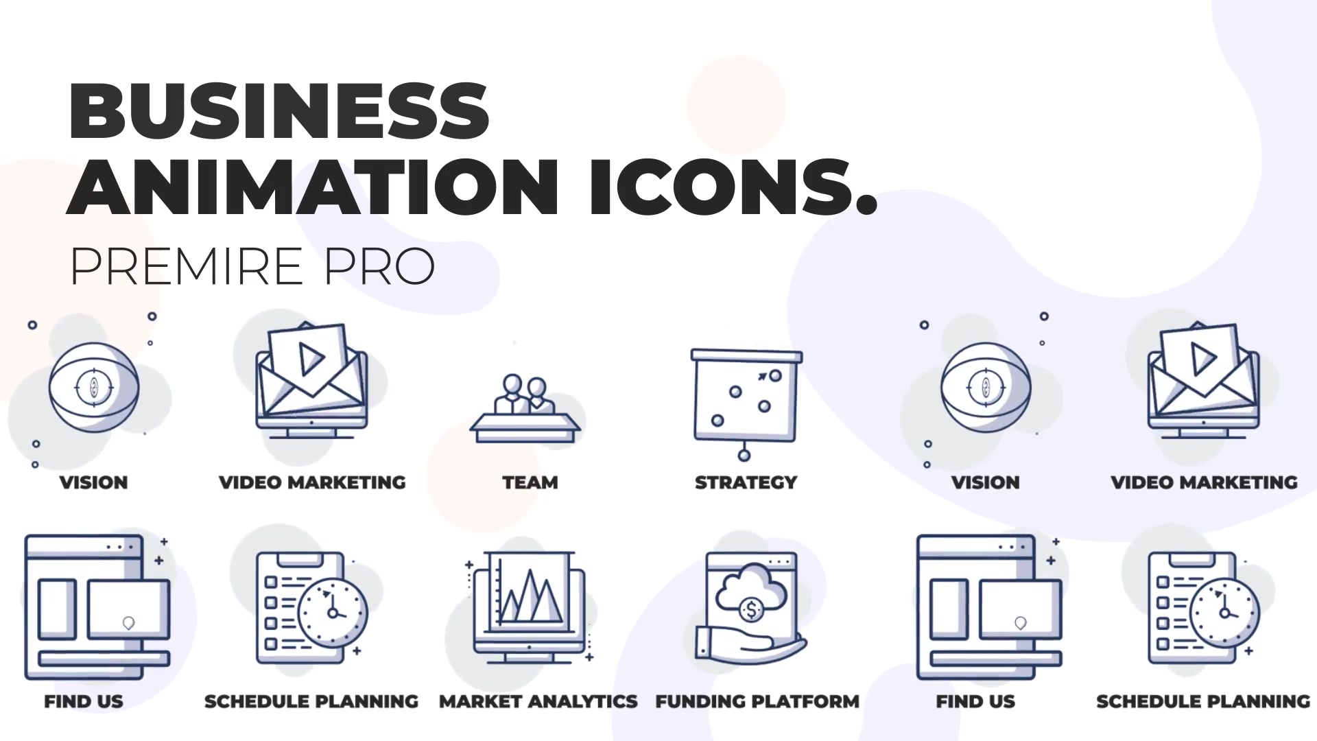 Business & Marketing Animation Icons (MOGRT) Videohive 36440994 Premiere Pro Image 3