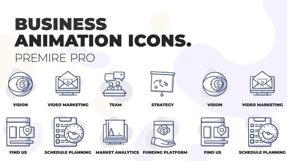 Business & Marketing Animation Icons (MOGRT) - Videohive 36440994 Download