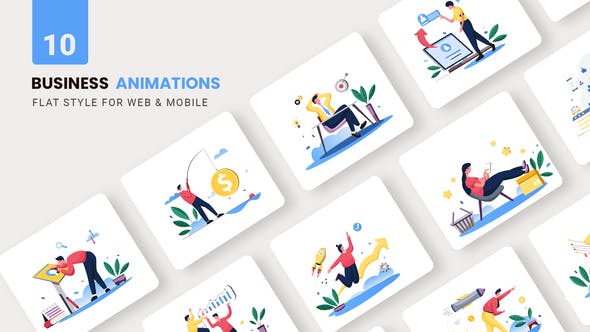 Business Marketing Animations Flat Concept - 37221285 Videohive Download