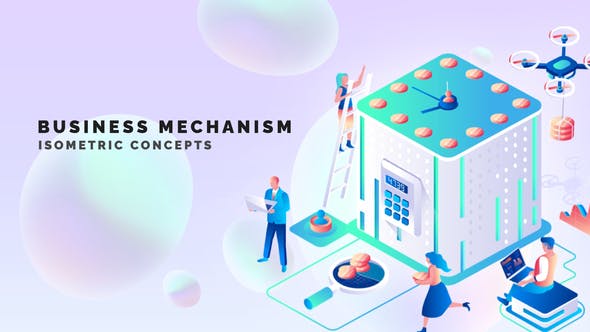 Business mechanism Isometric Concept - Videohive 33518752 Download