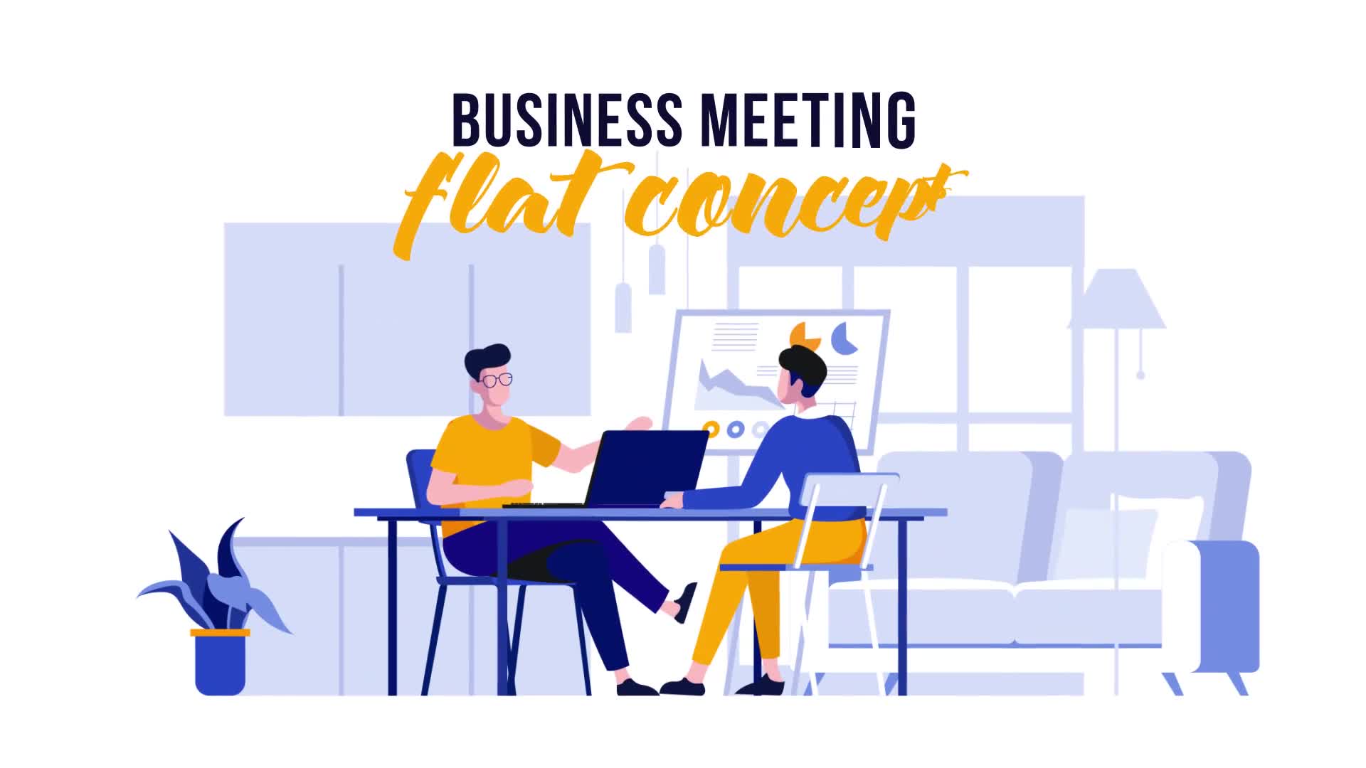 Business meeting Flat Concept Videohive 29521769 After Effects Image 1