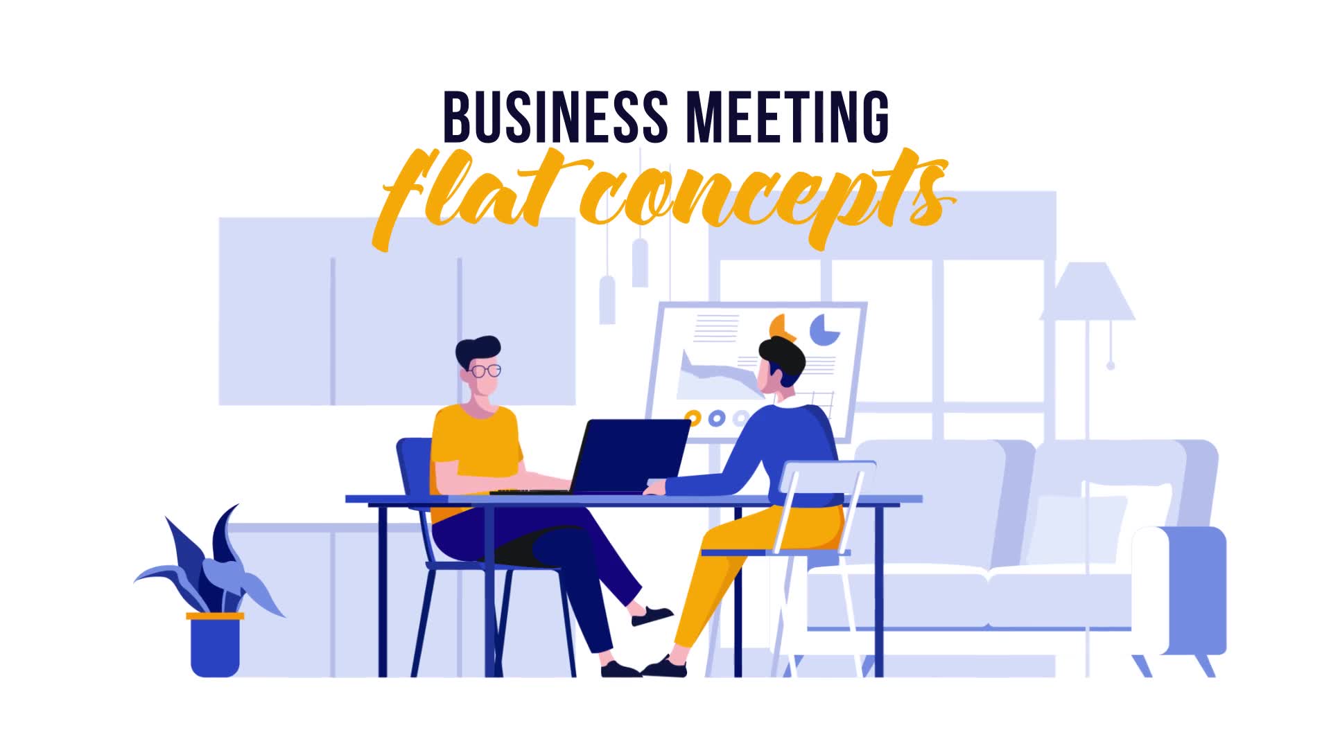 Business meeting Flat Concept Videohive 29521769 After Effects Image 2