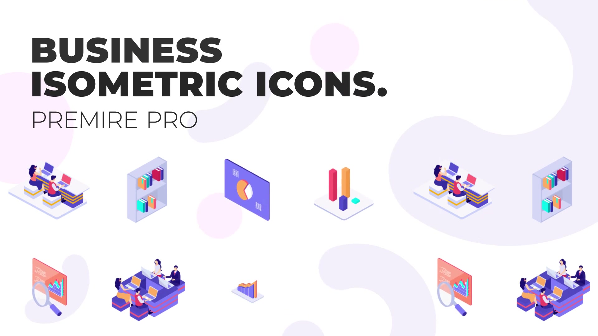 Business Office MOGRT Isometric Icons Videohive 37395118 Premiere Pro Image 2
