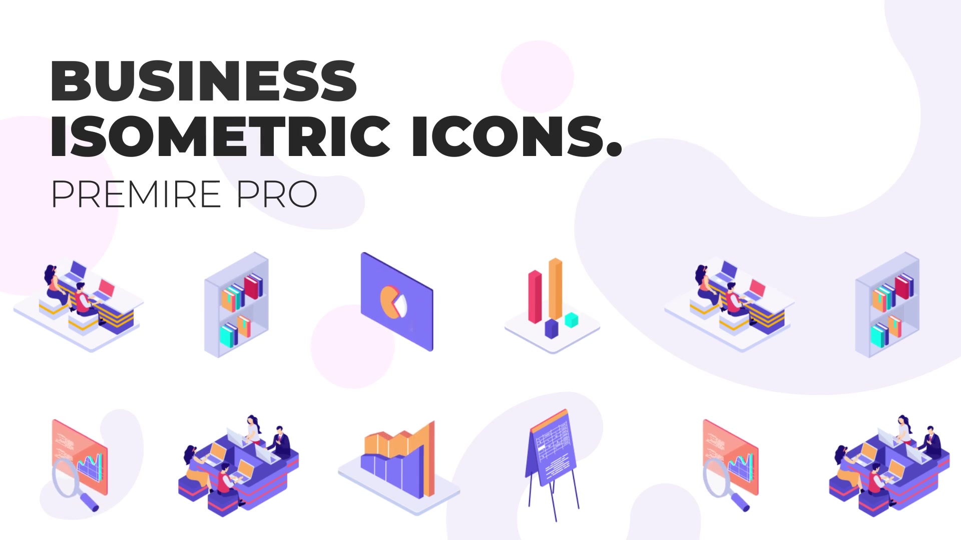 Business Office MOGRT Isometric Icons Videohive 37395118 Premiere Pro Image 3