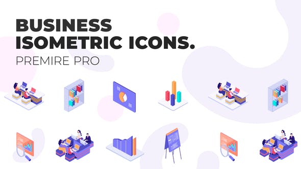 Business Office MOGRT Isometric Icons - Download 37395118 Videohive