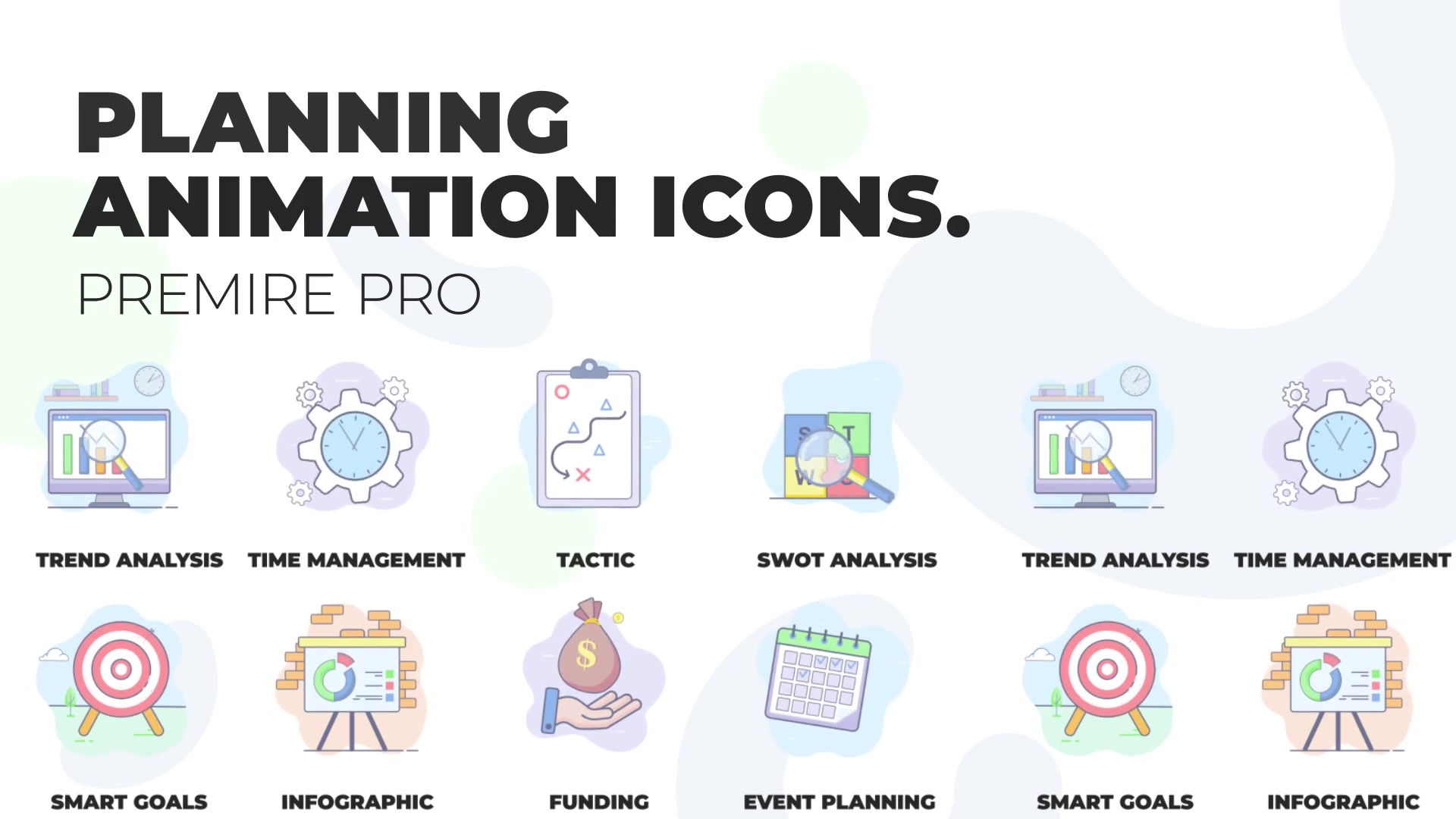 Business planning Animation Icons (MOGRT) Videohive 36272451 Premiere Pro Image 3